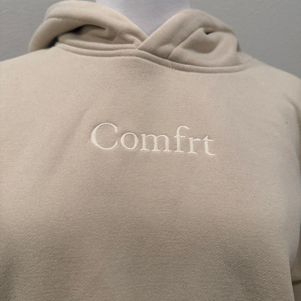 Comfrt Oversize Signature Hoodie Sweatpant Set Bone Cream Medium Unisex Lounge - Picture 9 of 13